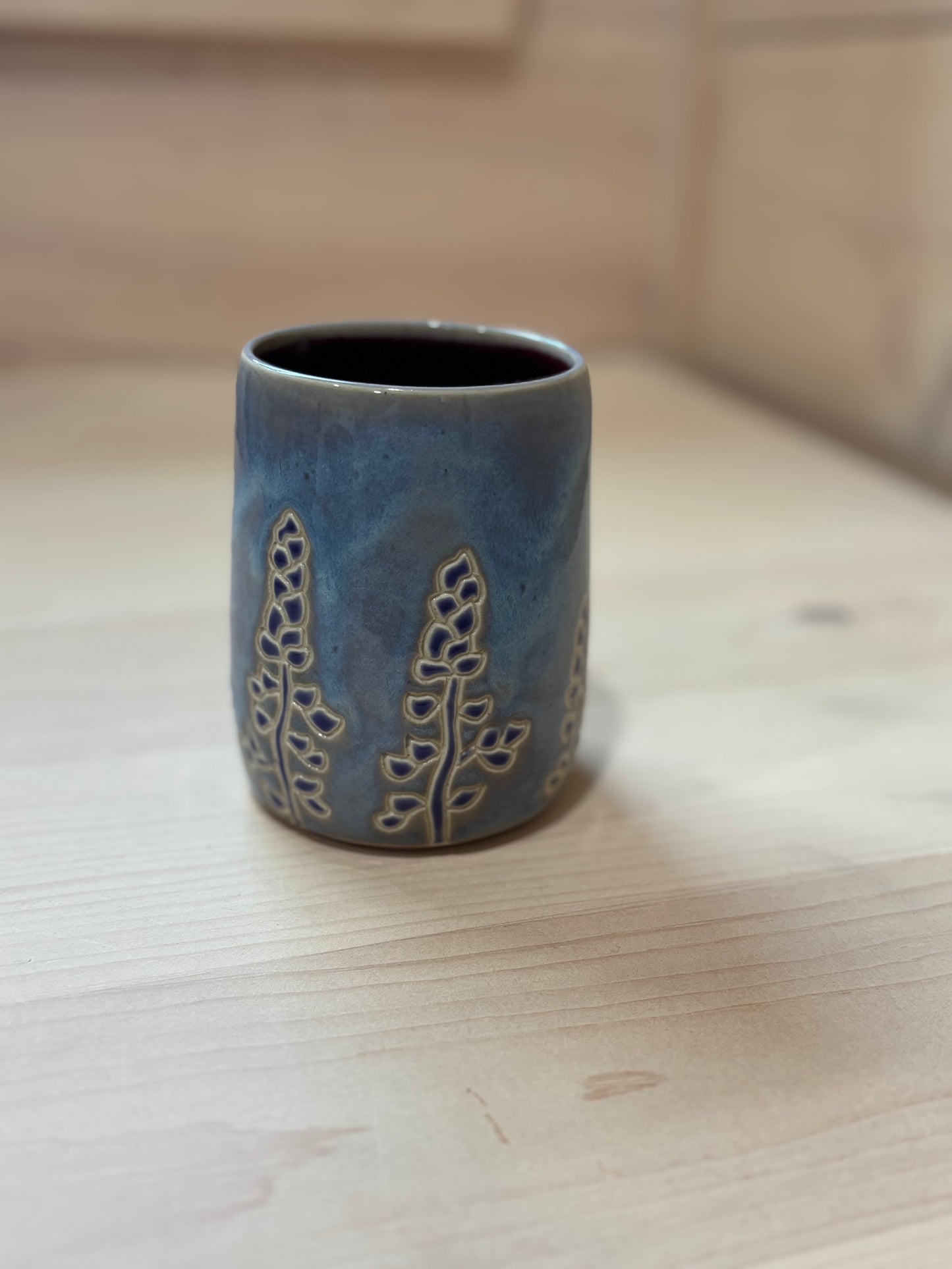 Hummingbird Lupine small tumbler