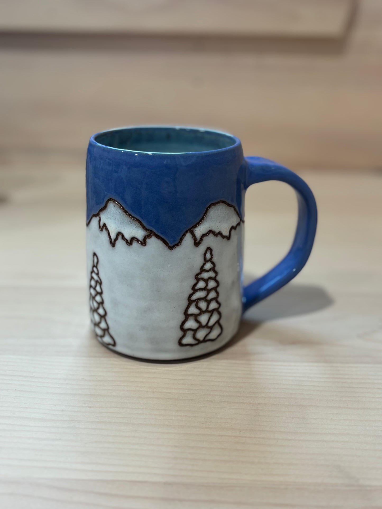 Gondola Snowy Trees Ski Mug 2