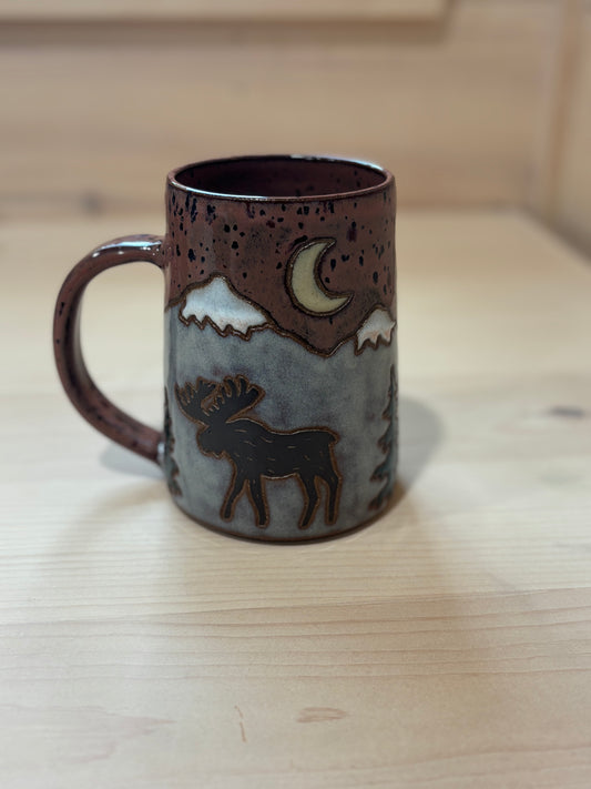 Moose Snowy Peaks Mug