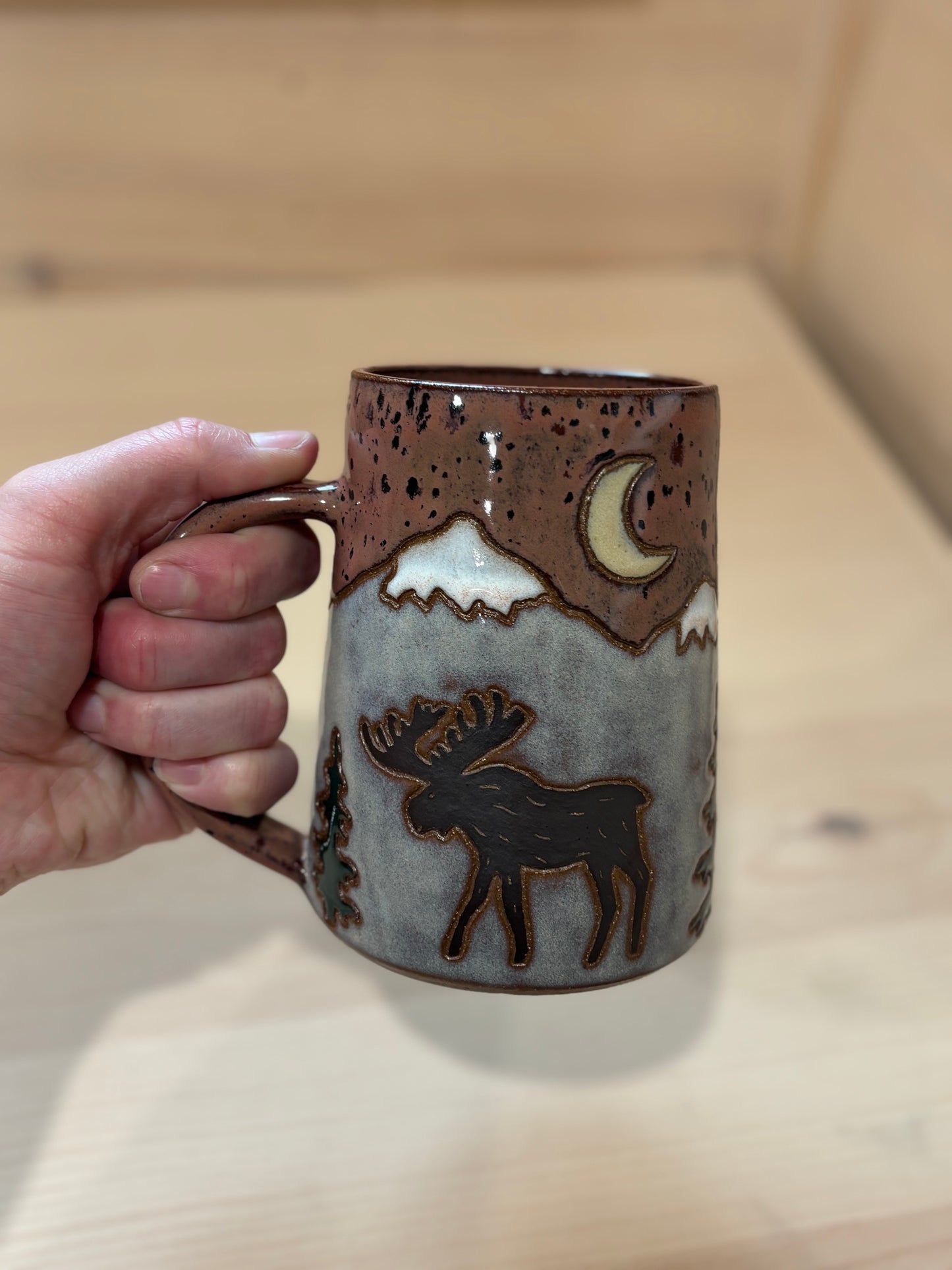 Moose Snowy Peaks Mug